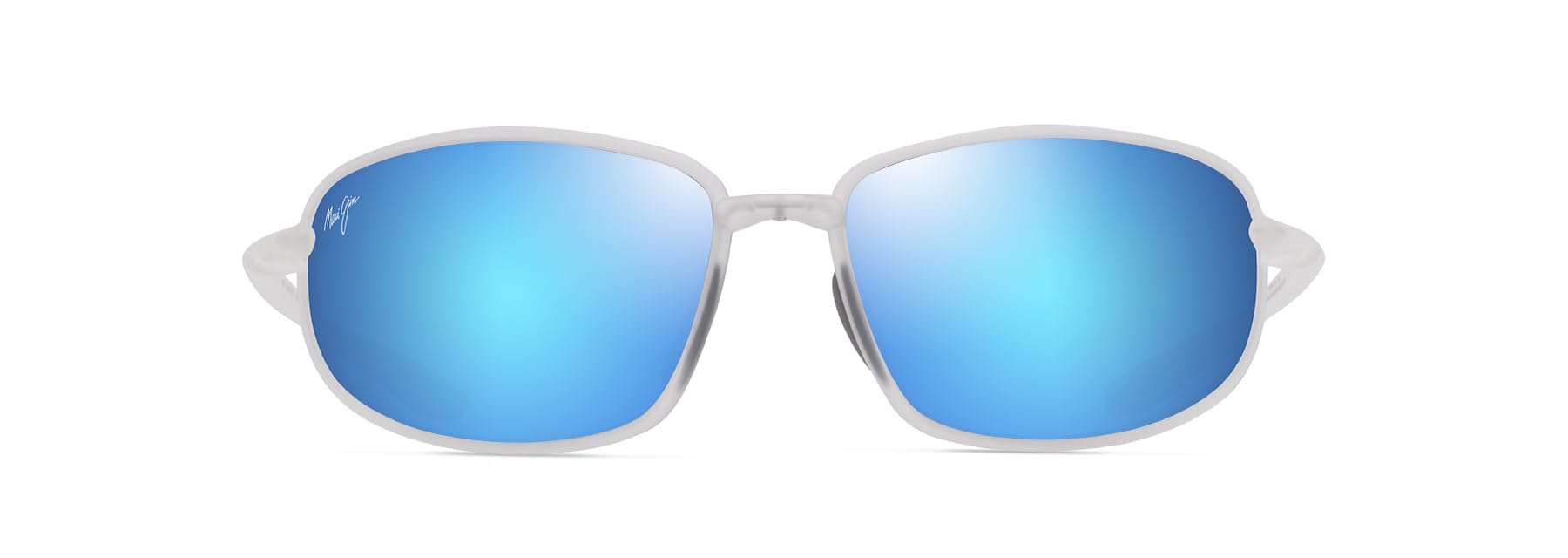 Maui Jim Men's & Women's Ho'okipa R Lite Polarized Oval Sunglasses, Matte Crystal/Blue Hawaii Polarized, Medium Fit