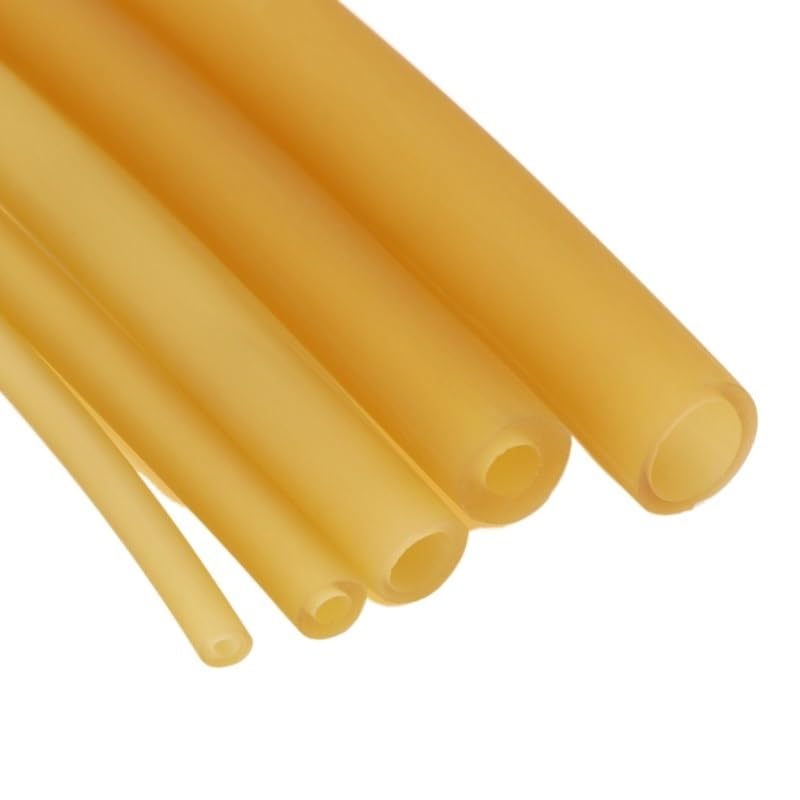 flexiable rubber Nature Latex Rubber Hoses ID 1.6mm 18mm High Resilient Elastic Tube Yellow 1 meter 3 meter drain elastic (Size : 3 meters, Color : OD 2mm(Solid))