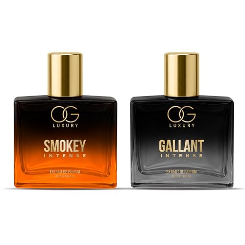 Image of India's First & Strongest Perfume Combo | Smokey & Gallant Intense Extrait De Parfum | Luxury Fragrances | Long lasting, Premium Perfume for Man | For All Occasions | Gift for Men, 50 ml Each, Pack of 2