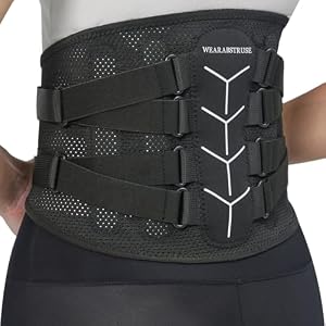 Back Brace for Lower Back Pain Relief, Zoned Adjustable Design for Custom Fit, Built-in Bionic Brace, Lumbar Support Belt for Men & Women with Lumbar Pad, for Herniated Disc,Sciatica
