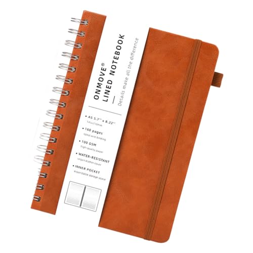 5つのメモ帳スパイラルノートブック文房具ノートブックジャーナルシンプルな旅行メモ帳