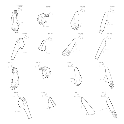 Simplicity Pattern 8506 A (10-12-14-16-18-20-22) Misses' Vintage Set of Sleeves, Paper, White, 22 x 15 x 1 cm
