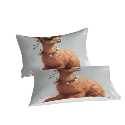 Parure de lit Alpaca 3D avec impression haute définition pour chambre double - 5