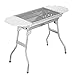 FYHH-JZHY Griglia A Carbone Portatile con Piastra Portaoggetti su Due Lati, Griglia per Barbecue All'Aperto Pieghevole con Ventilatore A Mano, per Picnic in Campeggio All'Aperto