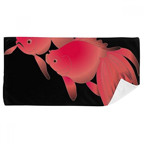 Serviette de bain douce motif poisson multicolore et absorbante - 2