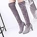 Ctreela Winter Suede Thigh High Boots Soft Warm Over The Knee Riding Boots Chunky Heel Fashion Comfort Above The Knee Boot