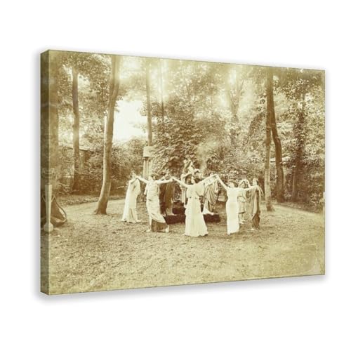 Cercle de sorcières dansantes impression sur toile cadeau idéal décoration murale salon