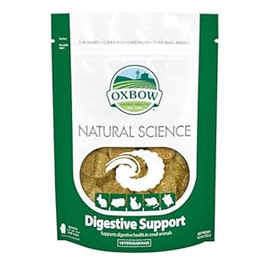 Oxbow Natural Science Digestive Supplement – High Fiber Supports Digestive Health in Chinchillas, Rabbits, Guinea Pigs and Other Small Animals- Made in the USA- Veterinarian Recommended – 4.2 oz.