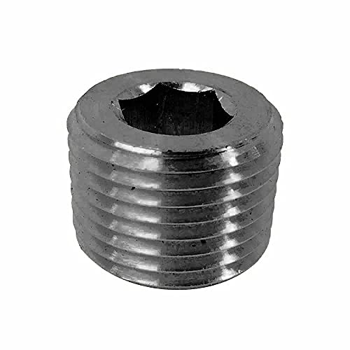 Interstate Pneumatics FPP42S Steel Hex Headless Plug 1/4 Inch NPT Male - Pack of 10