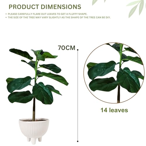 Image of Kayra Decor 2.5 Feet Artificial Fiddle Leaf Fig Plant for Home Decor
