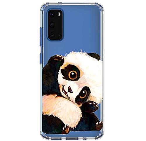 Coque Galaxy S20 antichoc silicone transparent avec motif panda