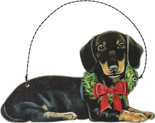 Primitives by Kathy Ornament - Christmas Dachshund