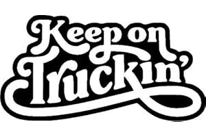 "Keep On Trucking" Embroidered Vinyl Decal: A Durable Statement for Your Vehicle