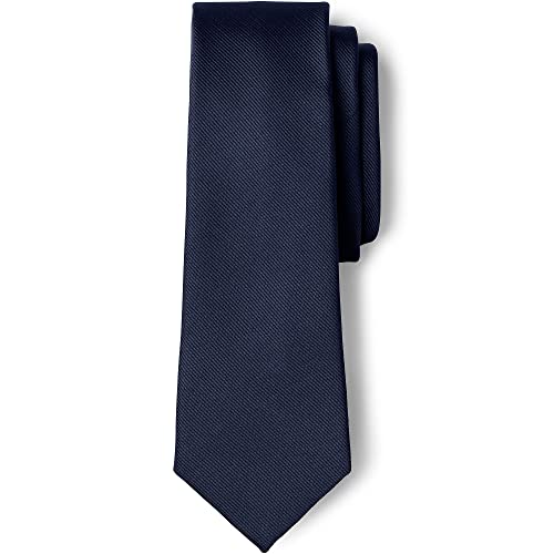 Lands' End Uniform Boys Pre Tied Solid Tie Classic Navy Medium (7-12)