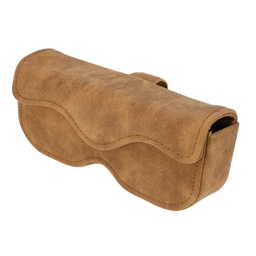 Étui pour lunettes de soleil universel magnétique voiture anti-rayures marron
