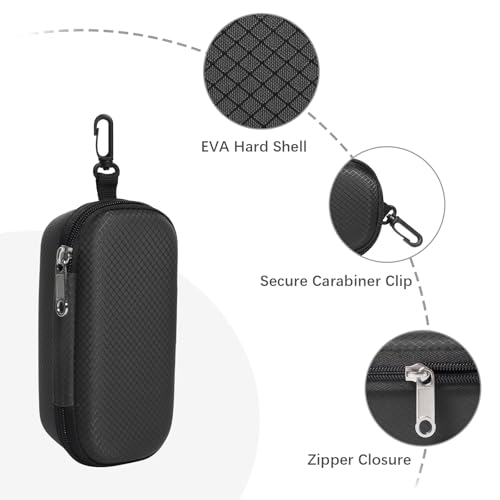 Image of Bukere Double Eyeglasses Case with Adjustable Slots, EVA Hard-shell Travel Dual Glasses Sunglasses Organizer for Men Women