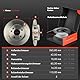 Frankberg 4x Bremsscheiben + 8x Bremsbeläge mit Bremsenschmiermittel Kompatibel mit Astra H A04 2005-2010 Meriva X03 2003-2010 Zafira B Kasten/MPV A05 2005-2015 Replace# 9117678