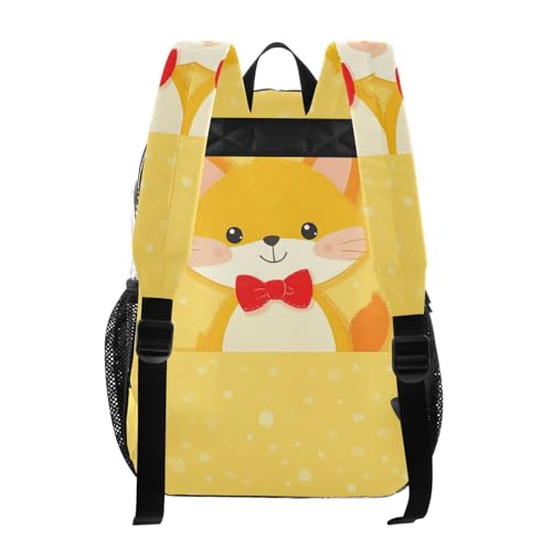 Cute Cartoon Yellow Fox Kid Clear Backpack Clear Book Bag For Teen Girls Transparent PVC Backpack3
