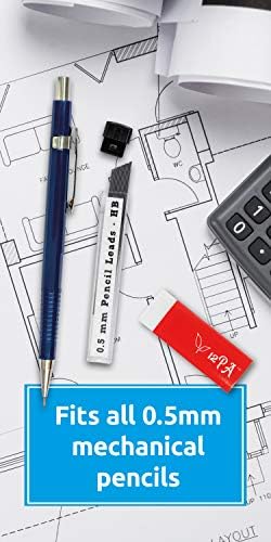 144 x 0.5mm Pencil Lead Refills | HB | 12 Tubes containing 12 leads each | Mechanical Pencil Refill Replacement Spare Leads | 6cm long | 0.5 mm thick + Free Bonus eBook