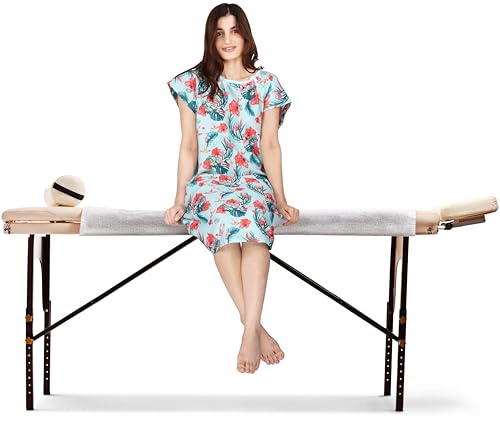 Utopia Care Hospital Gown 1 Pack - Patient Gown - Maternity Gown with Breastfeeding Support (Large/X-Large, Floral Blue)