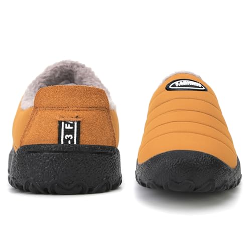 Rojeam Mens Womens Winter Warm Slippers Fur Lined House Shoes Non-Slip for Indoor Outdoor3