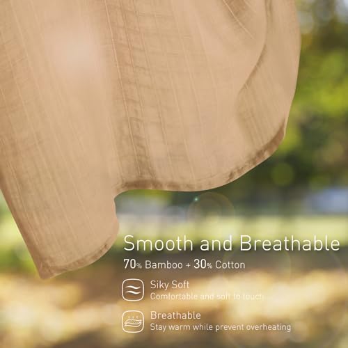 Image of Organic Cotton Newborn Baby Swaddle Blanket Unisex Swaddle Wrap Soft Silky Muslin Swaddle Blankets Neutral Receiving Blanket for Newborn Boys and Girls Large 47 x 47 inches(120x120cm)