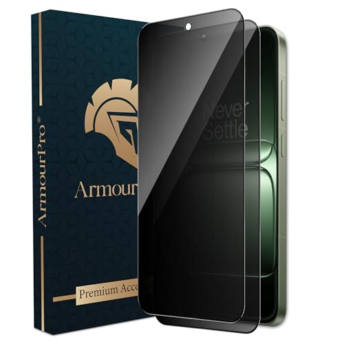 Image of ArmourPro Anti-Spy Privacy Tempered Glass for OnePlus 13s - Anti Peeping Screen Protector, Edge to Edge Full Coverage, 9H Hardness, Easy Installation Kit | Pack of 2