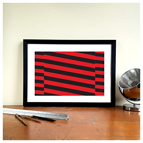 Preisvergleich Produktbild AC Mailand Fußball Geschenk Grafikdesign Kunstdruck San Siro "Rossoneri Ramps" Ground Designs