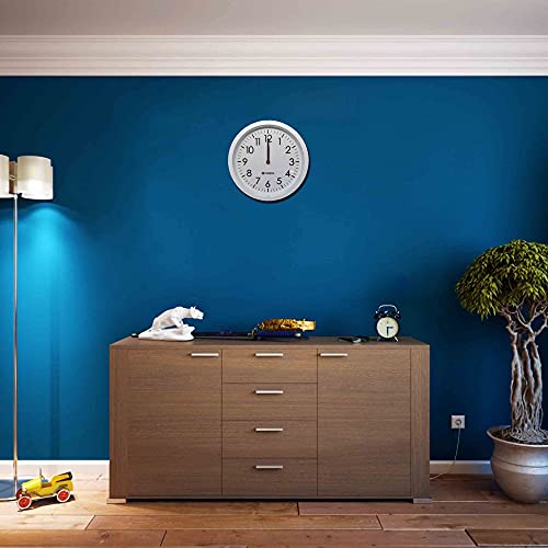 Relógio De Parede Eurora Cozinha Sala Branco 28cm 6575