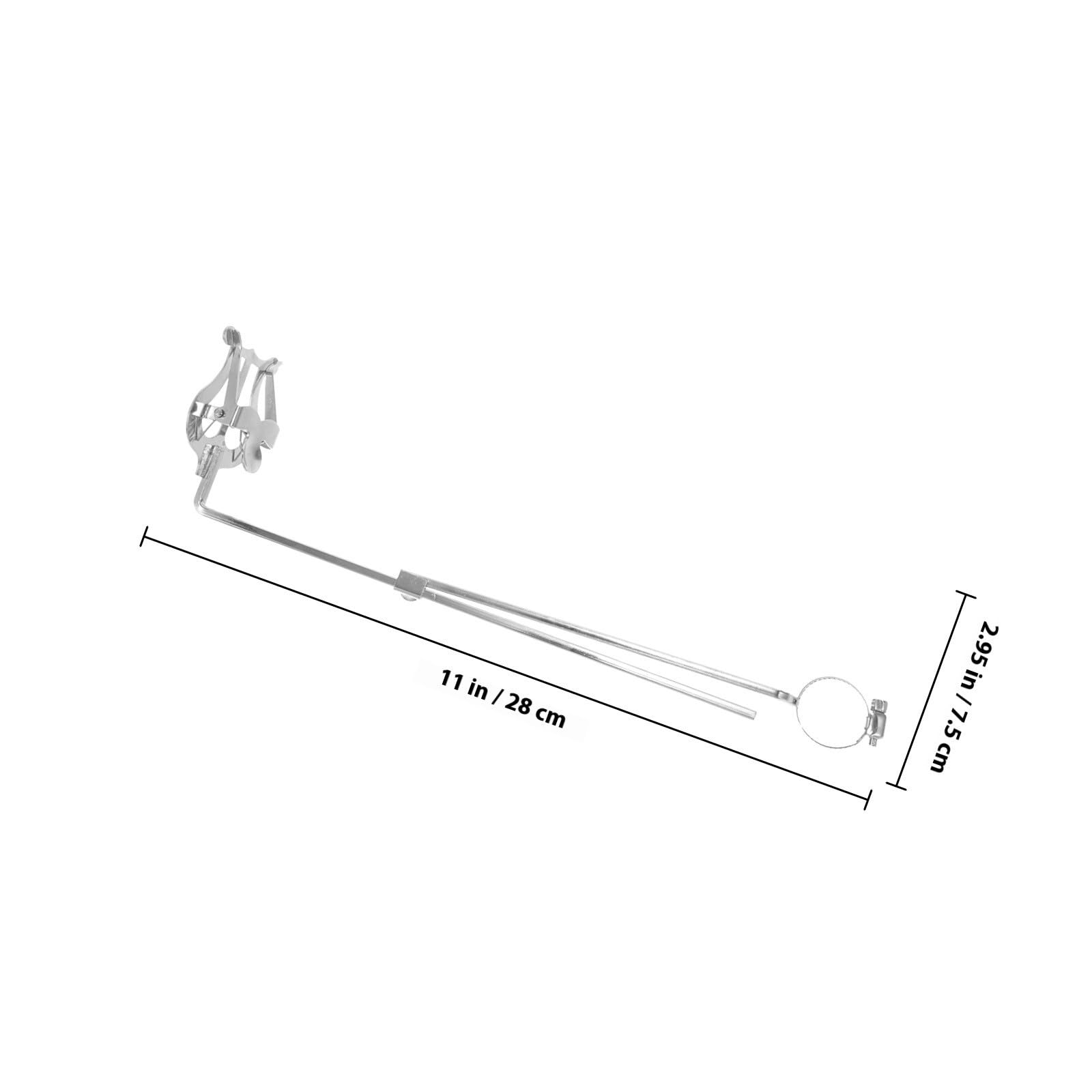 Toddmomy Lyre Angle Réglable pour Flûte Traversière en Fer Argenté Portable Porte-partitions pour Garçon et Filles et Débutants en Musique