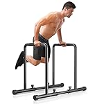 YOLEO Adjustable Dip Bar- 1100lbs Dip Station Portable Functional Fitness Bar with Safety Connector, Heavy Duty Dip Stand Body Press Bar Parallette Exercise Bar Workout Equalizer for Calisthenics - Image 4