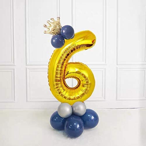 Globo Número Gigante Dorado Metalizado 105 Cm - Decoración Cumpleaños Aniversarios Hinchable Grande