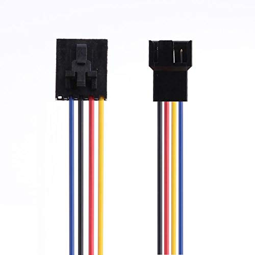 Adaptador de conector ventilador 5Pcs 5Pin a 4Pin miniatura 2
