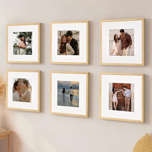 Image of Art Street Premium Photo Frame for living room, Classic Aesthetic Design Photo Frames for Photograph, Art Work, Kids Room Set of 6 (8x8 Inch, Beige)