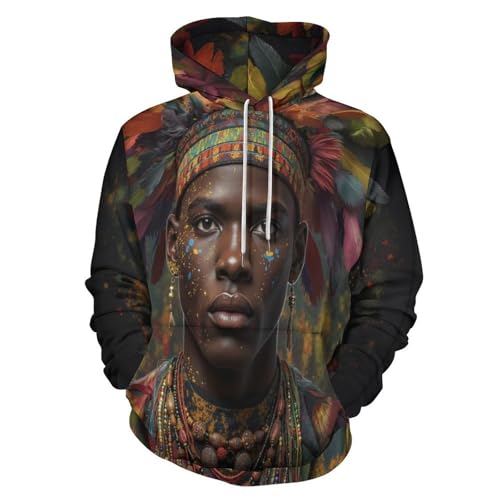 Pull à capuche style tribal pour sport jogging et quotidien homme