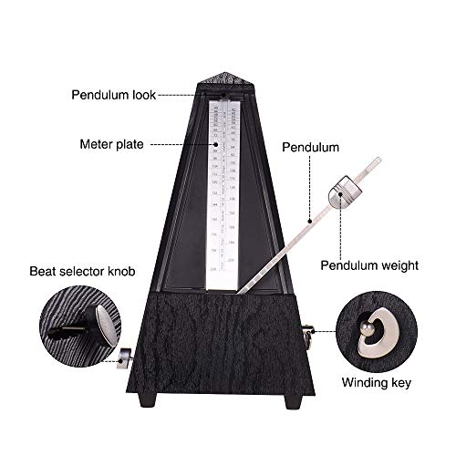 summina Métronome mécanique à pyramide – Matériau ABS pour guitare, violon, plat, instrument de musique, pratique pour… - Les Beatles, Paul McCartney, John Lennon, RIngo Starr, George Harrison summina Métronome mécanique à pyramide - Matériau ABS pour guitare, violon, plat, instrument de musique, pratique pour… – Image 3