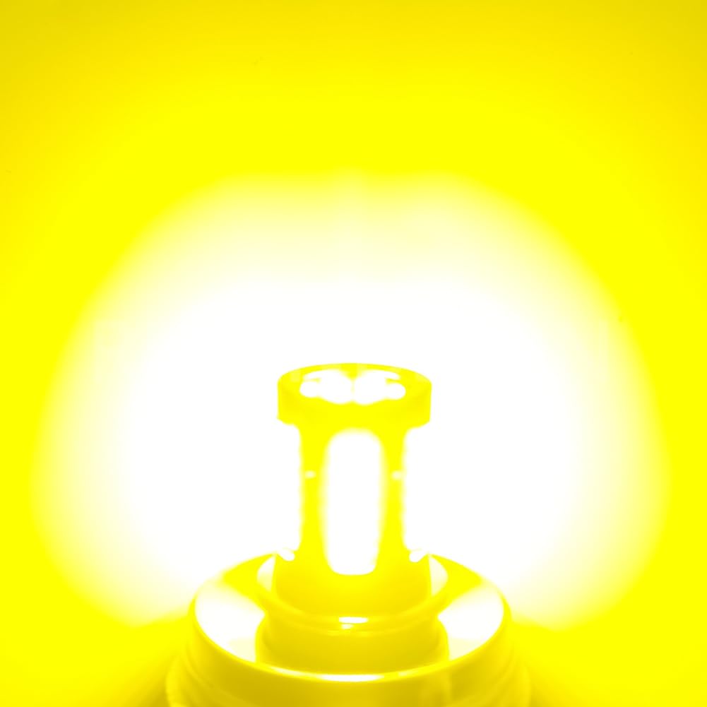 Ruiandsion Bulbe pour Motocyclette LED P45T R2 12V-30V 12V 24V Sans Polarité Super Lumineux 2016 84 Puces SMD Pilote Intégré Bulbe LED Jaune Ambré pour Voiture/Motocyclette Pack de 2