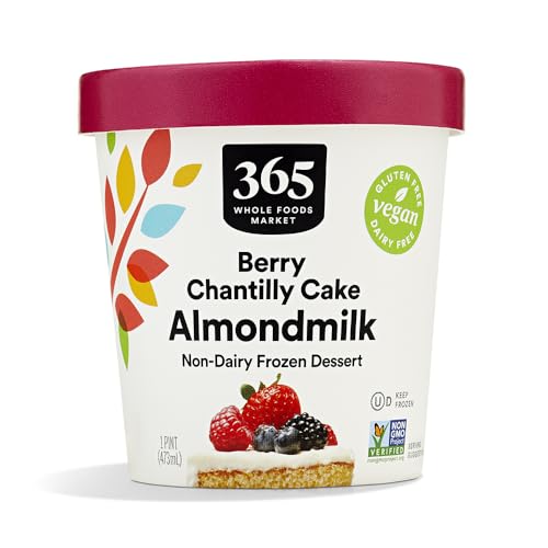 365 Everyday Value, Almondmilk Berry Chantilly Cake Non-Dairy Dessert, 16 Oz (Frozen)