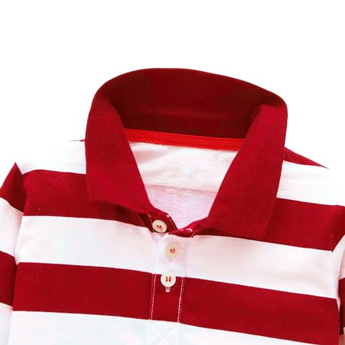 Image of Boys Rainbow Striped Shirt Cotton Long Sleeve T-Shirts