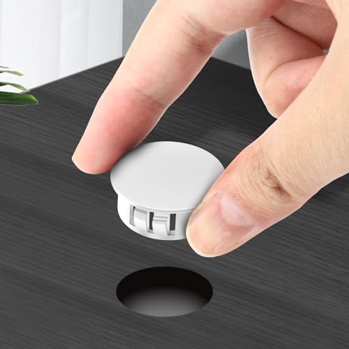Image of 30PCS 2 inch White Plastic Plugs Hole, Round PA66 Plug Furniture Hole Decorative Cover
