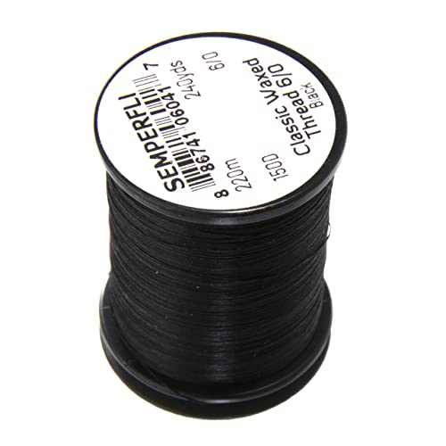 Semperfli Classic Waxed Thread 6/0 Black