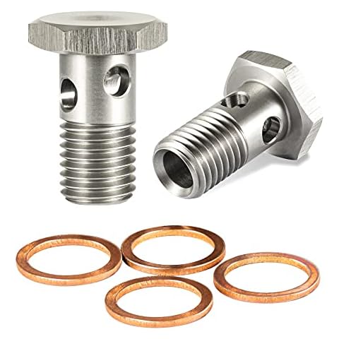 ROUTEKING Fuel Banjo Bolt & Washer Kit Ultra High Flow Upgrade Compatible with Ford Powerstroke 6.0L & 6.4L Cover