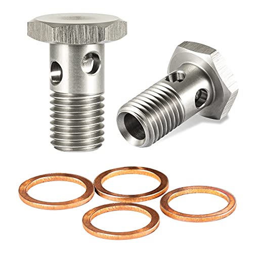 ROUTEKING Fuel Banjo Bolt & Washer Kit Ultra High Flow Upgrade Compatible with Ford Powerstroke 6.0L & 6.4L