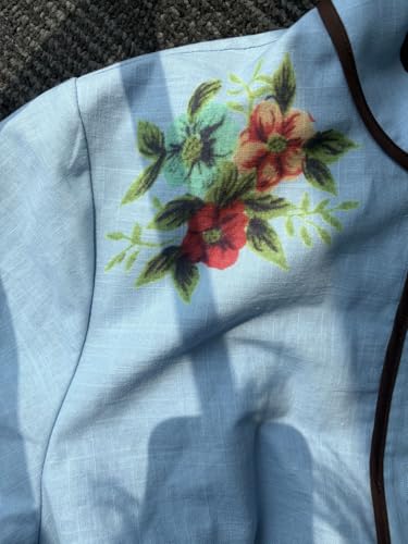 CHARTOU Women's Floral Linen Button Down Wrap Tie Knot Boho Beach Shirt Dress with Belt3