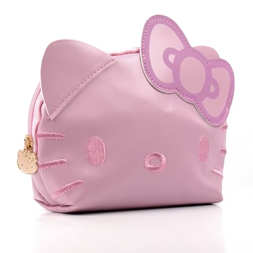 Horizon Group USA Official Sanrio Hello Kitty Pouch Pink Hello Kitty Pencil Case With Keychain Cute School Supplies Sanrio Stuff Cute Stationery School Supplies & Makeup Bag