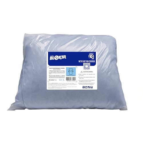 Pack of 3 Disposable SMS Gown – Turquoise – 30 pcs – Full Barrier Protection for Medical, Laboratory & Industrial Use