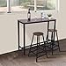 US Fast Shipment Quaanti Pub Bar Table,Counter Height Dining Table,Dining High Top Table,Industrial Kitchen Bar Table Chairs Stools Set for Small Space,Breakfast Nook,Dining Room,Living Room (Brown)