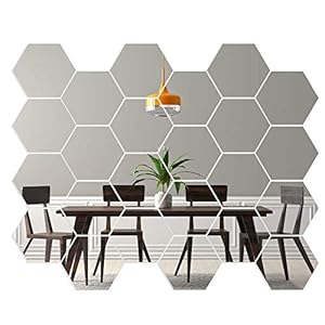 Gsyamh Acryl Spiegeltegels Hexagon Honingraat Spiegel Stick On Spiegels Voor Muren Spiegelplaten Flexibele Non Glass…