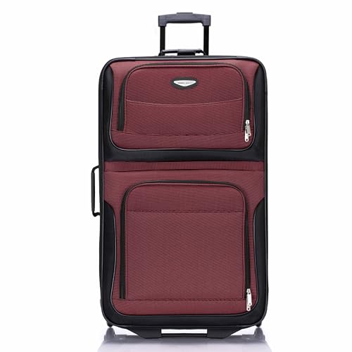 Image of Travel Select Amsterdam Softside Expandable Luggage with Rolling Wheels, Red, 29-Inch Large