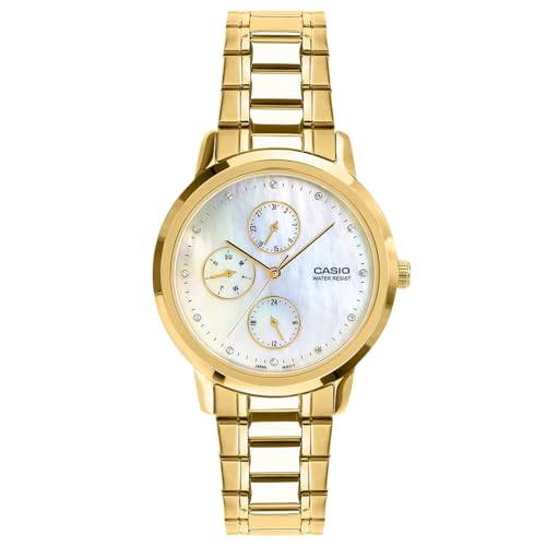 Image of Casio Enticer Ladies LTP-SN6KGS-7A Analog White Dial Watch (A2494)